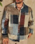Men Windowpane Twill Checked Slim Fit Shirt