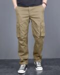 Mid-Rise Cargo Pants with Patch Pockets