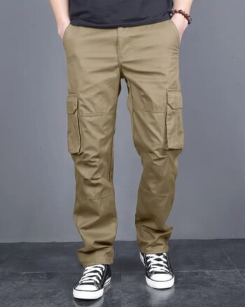 Mid-Rise Cargo Pants with Patch Pockets