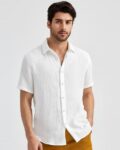 Heathered Slim Fit Shirt with Patch Pocket