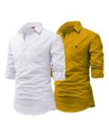 Men Pack of 2 Slim Fit Short Kurtas
