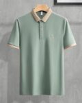 Men Self-design Regular Fit Polo T-shirt