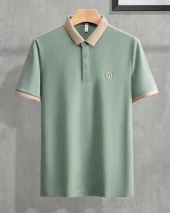 Men Self-design Regular Fit Polo T-shirt