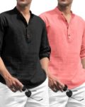 Men Pack of 2 Regular Fit Short Kurtas