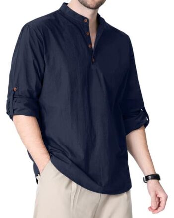 Men Regular Fit Mandarin-Neck Kurta