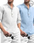 zombom_off_white_26_aqua_blue_men_pack_of_2_regular_fit_short_kurta_with_band_collar.jpg