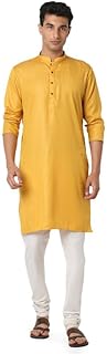 Cotton Solid Kurta for Men | Elegant Self Design