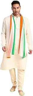 LALARIYA THE FASHION men's Tie-Dye Chiffon Fabric Dupatta tricolour Tiranga chunni 2.25 mtr (REPUBLIC,INDEPENDENCE DAY SPECIAL) (PACK 1)