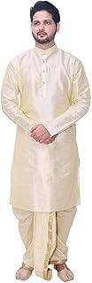 Om Shubh Mangalam Men's Dupion Silk Fancy Dhoti Kurta Set