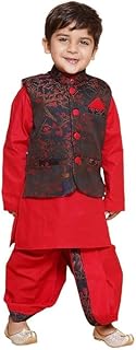 AJ DEZINES Kids Ethnic Wear Dhoti Kurta Set For Boys With Waist Coat