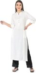 Pistaa's Women's Cotton Straight Fit Straight Kurta