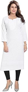 DARIKA Chikankari Kurti for Women of Cotton in Plus Size & Small Size.