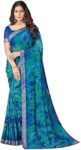 SIRIL Women's Lace & Printed Chiffon Saree with Blouse