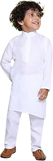 AJ DEZINES Kids Cotton Full Sleeve Solid Kurta Pajama Set for Boys - Ethnic wear | Special Occasion & Party Outfit | Mandarin Collar Kurta for boys - Regular Fit