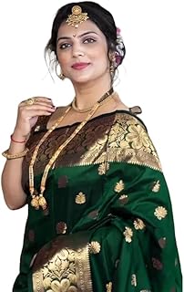 Yashika Women's Zari Woven Cotton Silk Jacquard Saree With Unstitched Blouse Material