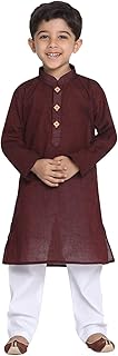 JBN Creation Boys Pure Cotton Kurta Pyjama Set - Ethnic Elegance for Festivals | Comfortable Traditional Pure south handloom cotton kurta pyjama for Kids