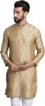 SOJANYA (Since 1958, Men's Silk Blend Mirror Work ONLY Long Kurta