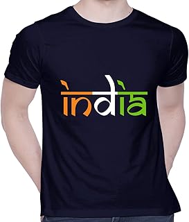 CreativiT Graphic Printed T-Shirt for Unisex India_Republic Day Tshirt | Casual Half Sleeve Round Neck T-Shirt | 100% Cotton | D00585-206