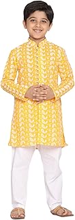 VASTRAMAY Boy's Cotton Printed Kurta Pyjama Set
