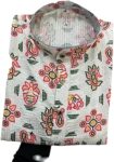 FOXDX Men's Traditional Cotton Floral Printed Only Kurta