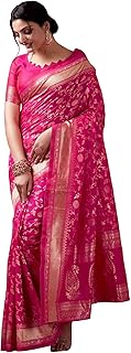 Sugathari Women's Banarasi Saree Pure Kanjivaram Silk Saree Soft new ladies 2023 Design Wear Pattu Sarees Latest Party Sari collections With Blouse Piece for Wedding sadi (SAN PARI-182 DARK GREEN)