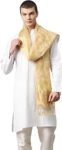 Weavers Villa Poly Silk Ethnic Woven Dupatta for Men
