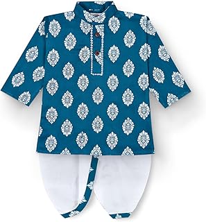 mustmom Baby Boy Kurta Set For Annaprashan | Full Sleeve Soft Comfortable Traditional Ethnic Baby Panjabi Dhoti Kurta Set For Rice Ceremony Solid Food