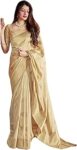 SGF11 Women's Kanjivaram Pure Soft Silk Saree For Women Pure Golden Zari With Blouse Piece