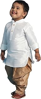 Vastramay Infant Boys Silk Blend Kurta Dhoti Set for Independence Day - Traditional Ethnic Wear