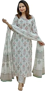 KLOSIA Women's Viscose Kurta Set with Dapatta