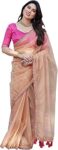 Yashika Women's New Bollywood Soft Tissue Silk Saree With Blouse Material |saree for Women | New Sari | Latest Saree