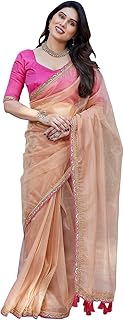 Yashika Women's New Bollywood Soft Tissue Silk Saree With Blouse Material |saree for Women | New Sari | Latest Saree
