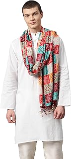 Weavers Villa Cotton Woven Printed Dupatta for Men