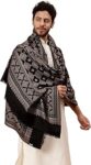 tweedle Men’s Ethnic Barfi Design Shawl/Stole, Soft, Reversible Wrap for Gents (40 x 80 Inches)