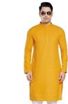 DIVISIVE Synthetic Men's Henley Regular Kurta