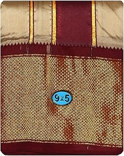 PRAKASAM COTTON Brand- Poly Mixing Mens Panjakejam Dhoti & Towel set (ASHA-9X5)